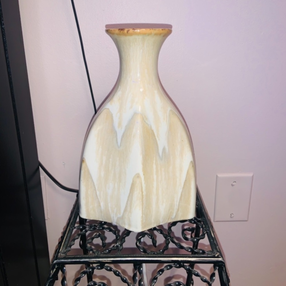 Cream And White Vase